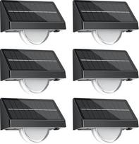 „Kerry Solar Steplights“ lauko apšvietimas, IP44 lauko tvoros apšvietimas, sodo sieninis apšvietimas, maitinamas saulės energija, atsparus vandeniui, su 10 spalvų režimais, lauko tvoros žemyn nukreipti šviestuvai, skirti terasai, kiemui ir denio dekoravim