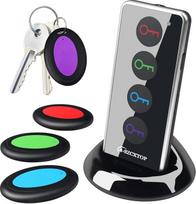 „Key Finder“ – „Key Finder“, 80 dB belaidis daiktų ieškiklis, radijo dažnio ieškiklis raktams, augintiniams, bagažui, piniginei, telefonui, 40 m veikimo nuotolis, 1 radijo dažnio siųstuvas, 4 imtuvai ir žibintuvėlis