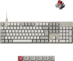 „Keychron C2 Pro 8K“ laidinė mechaninė QWERTY klaviatūra su raudonaisiais jungikliais