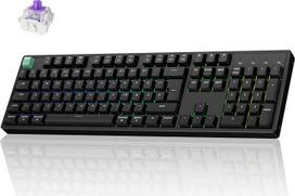 „Keychron K10 HE“ belaidė žaidimų klaviatūra, QWERTZ išdėstymas, pilno dydžio, su Hall efekto magnetiniais jungikliais, greito suveikimo funkcija, 2,4 GHz ir „Bluetooth“, RGB apšvietimas, programuojama „Mac“ ir „Windows“ sistemoms – standartinė versija (j