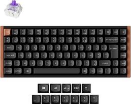 „Keychron K2 HE“ belaidė klaviatūra, 2,4 GHz, 75 %, AZERTY (prancūziška), RGB, „Hot Swap“, QMK/Via, magnetiniai jungikliai „Gateron“, dvigubos bėgelių sistemos „Nebula“, skirta „Mac“ ir „Windows“, specialusis leidimas – juoda