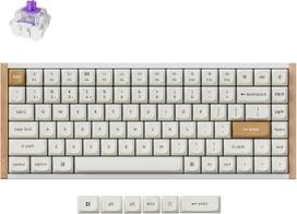 „Keychron K2 HE“ 75 % TKL ANSI belaidė mechaninė klaviatūra su magnetiniais jungikliais ir „Hot-Swap“ funkcija – „Bluetooth“/2,4 GHz/USB-C, RGB apšvietimas, QMK programavimas „Mac“/„Win“ sistemoms, medžio dizainas