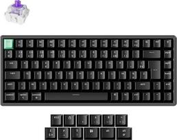 „Keychron K2 HE“ belaidė žaidimų klaviatūra, 75 % dydžio, ISO-FR išdėstymas, 2,4 GHz / „Bluetooth 5.2“, RGB apšvietimas, QMK / „Via Gateron Dual Rail Nebula“ magnetiniai jungikliai, skirta „Mac“ ir „Windows“