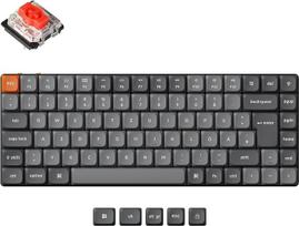 „Keychron K3 Max“ ultragarsinė belaidė mechaninė klaviatūra, 2,4 GHz / „Bluetooth“ / laidinis ryšys – 3 režimai, „DE-ISO“ išdėstymas, programuojama RGB apšvietimo raudonų jungiklių žaidimų klaviatūra, skirta „Mac“ ir „Windows“