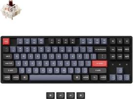„Keychron K8 Pro“ QMK/Via mechaninė klaviatūra – belaidė, programuojama „TKL“ su „Gateron G Pro Brown“ jungikliais, RGB apšvietimu ir PBT klavišais, skirta „Mac“, „Windows“ ir „Linux“