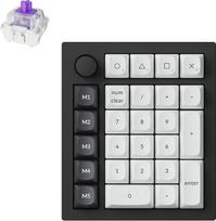 „Keychron Q0 HE“ belaidis magnetinis skaitmenų klaviatūros blokas, 2,4 GHz, „Bluetooth 5.1“, „Rapid Trigger“, RGB, „QMK“ programuojamas, „Hot Swap“, CNC apdirbtas aliuminis, skirtas „Mac“, „Windows“ ir „Linux“ – juodos spalvos