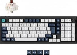 „Keychron Q5 Max“ belaidė mechaninė klaviatūra, 2,4 GHz, „Bluetooth“, QMK, visiškai pagaminta iš aliuminio, 96 % DE-ISO išdėstymas, RGB apšvietimas, „Gateron Brown“ jungikliai, kuriuos galima keisti neatsijungiant, skirta „Mac“, „Windows“ ir „Linux“