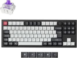 „Keychron Q3 HE“ belaidė individualizuota klaviatūra, 80 % TKL ISO DE išdėstymas, visiškai metalinis korpusas, 2,4 GHz „Rapid Trigger“ technologija, programuojama naudojant QMK/Launcher, „Gateron“ dvigubo bėgelio magnetiniai jungikliai, skirti „Mac“ ir „W