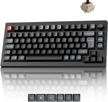 „Keychron V1 Ultra 8K ZMK“ belaidė mechaninė klaviatūra su rudaisiais jungikliais