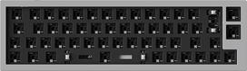 „Keychron Q9“ mechaninės klaviatūros rinkinys, 40 % ISO išdėstymas, programuojamas naudojant QMK/VIA, CNC apdirbtas aliuminio korpusas, RGB, suderinamas su 3 ir 5 kontaktų jungtimis, žaidimų rinkinys „Barebone“ skirtas „Windows“ ir „Mac“, pilkos spalvos