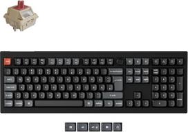 „Keychron V6 Ultra 8K“ belaidė mechaninė klaviatūra, 100 % pilno dydžio DE-ISO išdėstymas, individualizuota klaviatūra su 2,4 GHz / „Bluetooth 5.3“ / laidiniu ryšiu, 8000 Hz atnaujinimo dažnis, ZMK, „Hot-Swap“, PBT klavišų dangteliai, RGB, „Mac“ / „Window