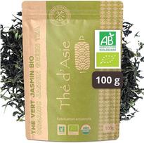 „Khla“ – ekologiška jazminų arbata, 100 g – žalia arbata be maišelių – jazminų arbata – gėlių ir aromatinė – gausu antioksidantų – miegui, virškinimui – jazminų arbata – iš Kinijos – žolelių arbata ir užpilas – geriama šalta arba karšta