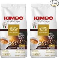 „Kimbo“ nesumaltų kavos pupelių rinkinys su 2 „Gold“ 100 % „Arabica“ pakuotėmis – du 1 kg maišeliai
