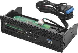 „KIMISS PC“ vidinis kortelių skaitytuvas su USB 3.0 jungtimi, palaiko M2, SD, MS, XD, CF, TF kortelių formatus, komplekte – priekinis skydelis