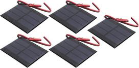 „KIMISS“ saulės baterija, 0,65 W, 1,5 V, polisilikono saulės elementų modulis – 5 vnt. saulės energijos plokštė su 30 cm ilgio laidais, skirta saulės energija maitinamiems žaislams ir įkrovikliams – kompaktiška, 60 x 80 x 3 mm