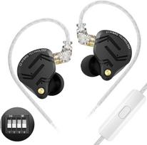 „KINBOOFI KZ ZS12 PRO X“ ausinės žaidimams skirtos IEM ausinės, 1DD + 5BA hibridinės ausinės, „KZ“ ausinės su 2 kontaktų kabeliu, skirtos audiofilams (tamsiai juodos, reguliuojamos versijos, su mikrofonu)