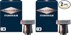 „King C. Gillette Style Master“ peiliukas su „4D Metal“ skustuvų peiliukų paketu (2 vnt. pakuotė)
