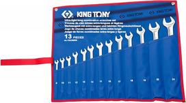 „King Tony“ – 13 dalių žiedinių raktų rinkinys, ilgas, lengvas, nuo 8 iki 24 mm