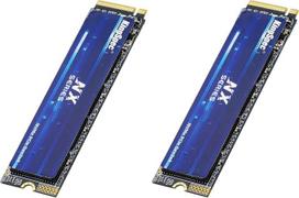 „KingSpec NX-2280“ 1 TB SSD NVMe M.2 PCIe 3.0 Gen 3x4 žaidimų kietasis diskas, skaitymo greitis iki 3500MB/s, 3D NAND Flash vidinis SSD, skirtas stacionariems kompiuteriams ir nešiojamiesiems kompiuteriams (2 vnt. rinkinys)