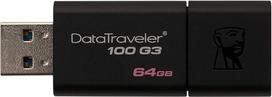 „Kingston DataTraveler 100 G3“ – USB atmintinė – 64GB – USB 3.0 – juoda
