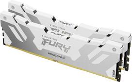 „Kingston FURY Renegade“ DDR5 RGB sidabrinė/balta XMP 48GB (2x24GB) 8400 MT/s CL40 CUDIMM stalinio kompiuterio žaidimų atminties rinkinys su 2 vienetais – KF584CU40RWAK2-48