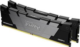 „Kingston Fury Renegade“ 64GB 3200 DDR4 CL16 DIMM (2 vnt. rinkinys) stacionarių kompiuterių žaidimų atminties moduliai – KF432C16RB2K2/64