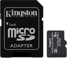 „Kingston Industrial“ microSD – 8GB „microSDHC Industrial“ C10 A1 pSLC kortelė + SD adapteris – SDCIT2/8GB