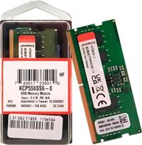 „Kingston ValueRAM“ 8GB, 5600 MT/s, DDR5, be ECC, CL46, SODIMM, 1Rx16, KVR56S46BS6-8, nešiojamojo kompiuterio atmintis