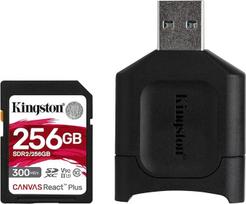 „Kingston“ MLPR2/256GB SD kortelės + kortelių skaitytuvai (256GB SDXC „React Plus“ SDR2 + MLP kortelių skaitytuvas, skirtas SD kortelėms)