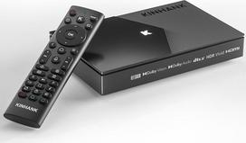 „Kinhank“ „Android TV Box“ 8K medijos grotuvas, suderinamas su „Dolby Vision Atmos“ | DTSX/HDR10+, 4K@120fps AV1, BD ISO, 4+64G, S928X-K, 1Gbit Ethernet/„Wi-Fi 6“/„BT 5.2“/HDMI 2.1/USB 3.0, „Widevine L1“, „Filplakatwand“