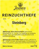 „Kitzinger Steinberg“ grynosios veislinės mielės, aktyviosios sausos mielės vynui ir midui, 5 g, „Exclusive Trade“, pagamintos Vokietijoje