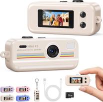 „Kizmyee“ mini raktų pakabukas su skaitmenine kamera, 1080P FHD, maža retro stiliaus kamera