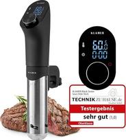 „KLAMER Sous Vide Stick“ 1200 W su tiksliu 20–95 laipsnių temperatūros reguliavimu | Lėto virimo puodas su 3D cirkuliacija ir IPX7 atsparumu vandeniui, maistą ruošia tolygiai, neprarandant maistinių medžiagų, ir išsaugo vitaminus bei aromatus