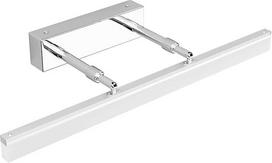 „Klighten“ 12 W LED veidrodžio lempa, pasukama 180°, šaltai balta 5500 K, chromuota | Atsparus vandeniui (IP44), nerūdijantis plienas + akrilas, 50 cm LED veidrodžio lempa, skirta veidrodinei spintelei, vonios kambariui