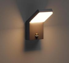 „Klighten“ 24 W lauko šviestuvas su judesio jutikliu, montuojamas ant sienos, juodos spalvos, 3000 K