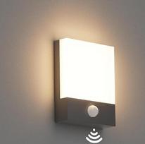 „Klighten“ 24 W LED lauko sieninis šviestuvas su judesio jutikliu, tamsiai pilkos spalvos, IP65, 3000 K | 1500 LM lauko šviestuvas su judesio jutikliu, aliuminis + PC, sieninis šviestuvas lauke ir viduje, lauko šviestuvai su jutikliu, skirti garažui ir te