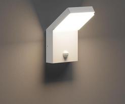 „Klighten“ 24 W lauko šviestuvas su judesio jutikliu, baltas, 4000 K | Apsauga nuo vandens IP65, lauko sieninis šviestuvas, medžiaga: aliuminis, 1500 liumenų, skirtas naudoti lauke ir patalpose