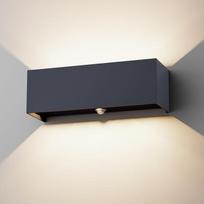 „Klighten“ 30 W lauko sieninis šviestuvas su judesio jutikliu, lauko lempa su judesio jutikliu, reguliuojamas šviesos spindulys, LED sieninis šviestuvas, nukreipiamas į viršų ir į apačią, skirtas naudoti lauke ir viduje, sode, IP65, 4000 K, antracito spal