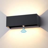 „Klighten“ 30 W lauko šviestuvas su judesio jutikliu, antracito spalvos, 2700 K | Lauko sieninis šviestuvas su judesio jutikliu ir reguliuojamu šviesos spinduliu, LED sieninis šviestuvas, skirtas naudoti lauke ir viduje, sode, IP65
