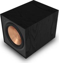 „Klipsch Reference R-101SW“ 10 colių priekinio skleidimo žemų dažnių garsiakalbis su visiškai naujais 10 colių vario verpimo būdu pagamintais žemų dažnių garsiakalbiais ir visiškai skaitmeniniu stiprintuvu, užtikrinančiu aukščiausios kokybės namų kino gar