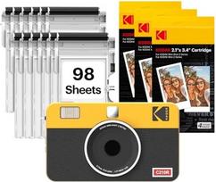„KODAK Mini 2 Retro“ 5 x 7,6 cm nešiojamasis nuotraukų spausdintuvas, 4PASS, 98 lapai