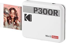 „KODAK Mini 3 Retro 4PASS“ mobilusis nuotraukų spausdintuvas, 7,6 x 7,6 cm, baltas