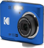 „Kodak Pixpro Friendly Zoom FZ45-BL“ 16 MP skaitmeninis fotoaparatas su 4 kartų optiniu priartinimu, 27 mm plataus kampo objektyvu ir 2,7 colio LCD ekranu (mėlynas)