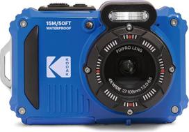 „KODAK Pixpro WPZ2“ skaitmeninis fotoaparatas, kompaktiškas, 16 mln. pikselių, atsparus vandeniui iki 15 m gylio, atsparus smūgiams, vaizdo įrašymas 720p, 2,7 colio LCD ekranas – ličio jonų baterija, mėlynos spalvos