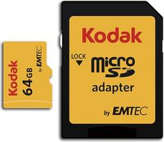 „Kodak“ „MicroSDXC“ 64GB, 10 klasės, U3, 4K atminties kortelė, greitis iki 95MB/s, su adapteriu