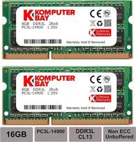 „Komputerbay“ 16GB rinkinys (2 x 8GB) 204 kontaktų DDR3-1867 1867 MHz SO-DIMM (1866 MHz / 1867 MHz, PC3-14900), tinkantis „Apple iMac Retina 27" 5K“ (2015 m. pabaiga) ir asmeniniams kompiuteriams