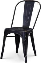 „Kosmi Black“ pramoninio stiliaus metalinė kėdė – senovinio stiliaus apdaila