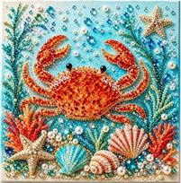 „Krabbe Ocean Theme Pearl Art“ rankdarbių rinkinys – 3D deimantų siuvinėjimo paveikslai iš karoliukų