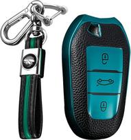„KUNIO“ automobilio raktų dėklas, tinkantis „Peugeot“ 308, 408, 508, 208, 2008, 3008, 4008, 5008 modeliams bei „Citroën“ C1, C2, C3, „Cactus“, DS3, DS4, DS5, DS6 modeliams. TPU raktų pakabuko nuotolinio valdymo pultelio dėklas 3 mygtukai, žalia spalva