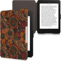 „kwmobile“ dėklas, suderinamas su „Amazon Kindle Paperwhite“ – apsauginis dėklas iš kamštienos elektroniniam skaitytuvui (modeliams iki 2017 m.) – „Vasaros gėlės“ (oranžinis, žalias, raudonas)